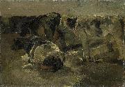 George Hendrik Breitner Four Cows Sweden oil painting artist